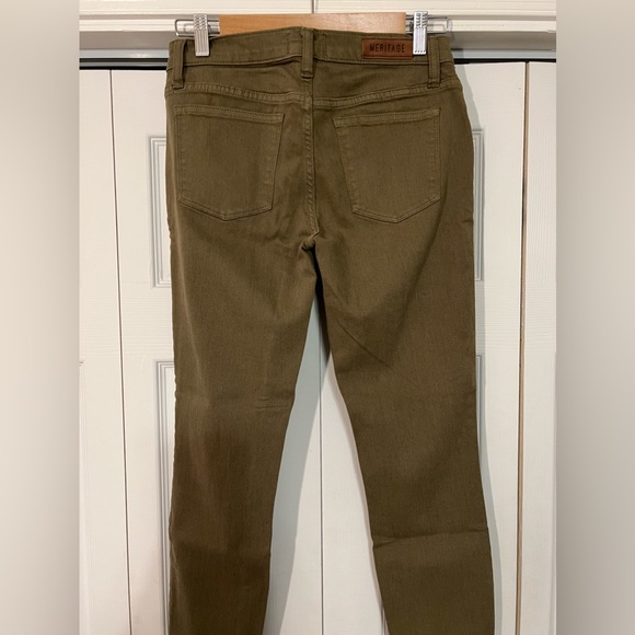 Meritage Mayfly Skinny Jeans Army Green Size 27 - Picture 3 of 10